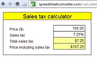 Sales Tax Calculator